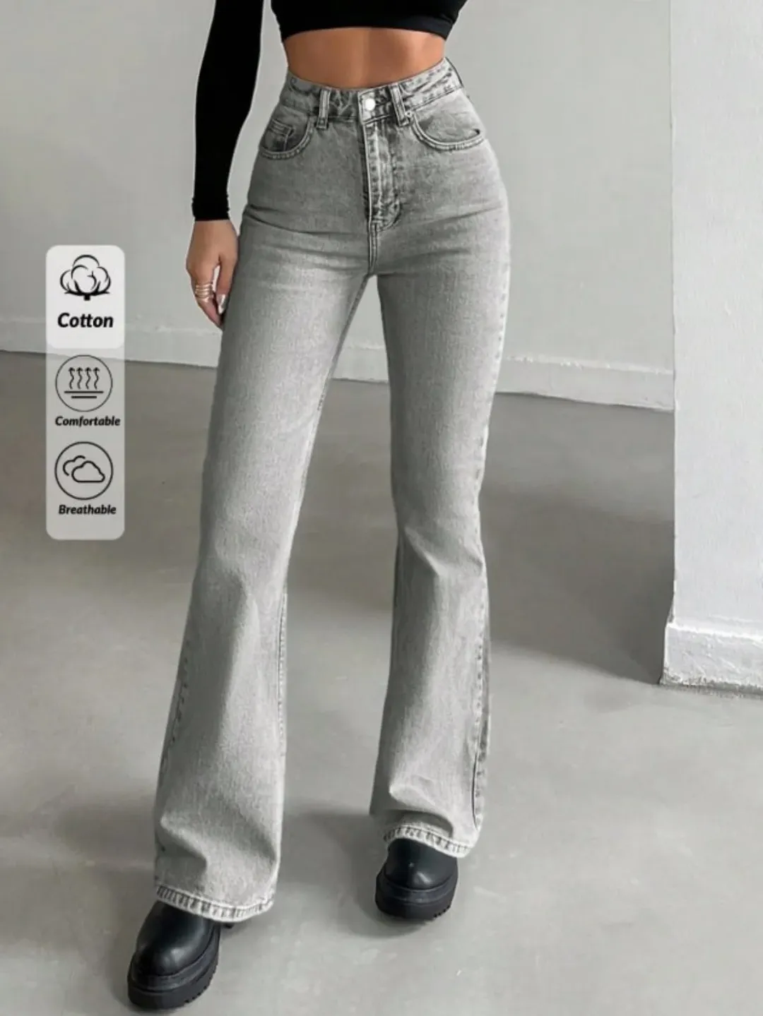 RETRO FLARE JEANS BIG SIZE